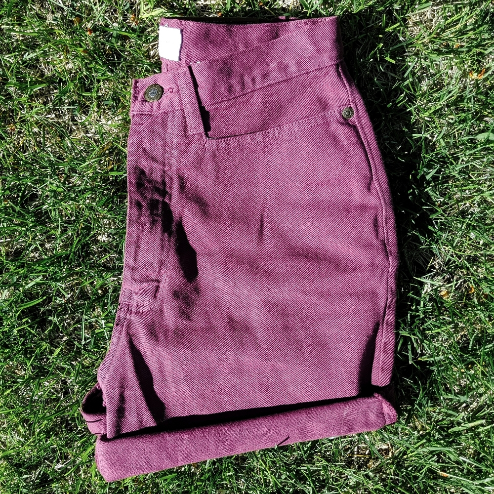 Purple "mom" shorts